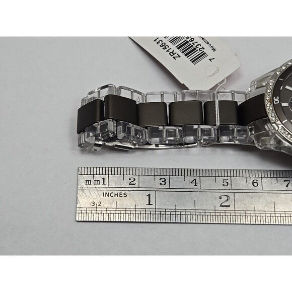 Relic By Fossil Starla ZR15631 Crystal Bezel Black Dial Quartz New Battery